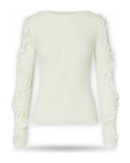Maglie Donna Liu Jo - Maglia Chiusa M/L Rouches Tess - Bianco