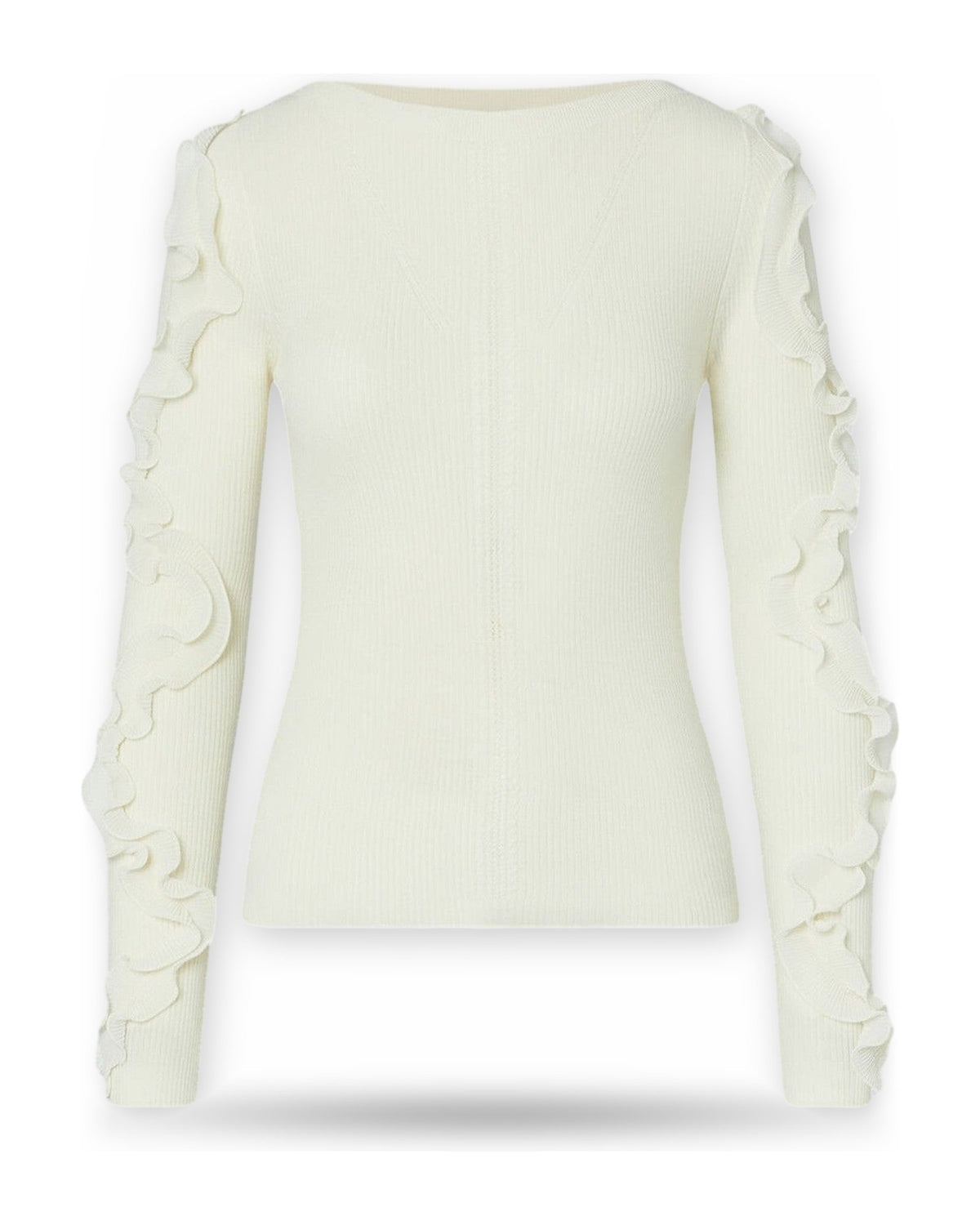 Maglie Donna Liu Jo - Maglia Chiusa M/L Rouches Tess - Bianco