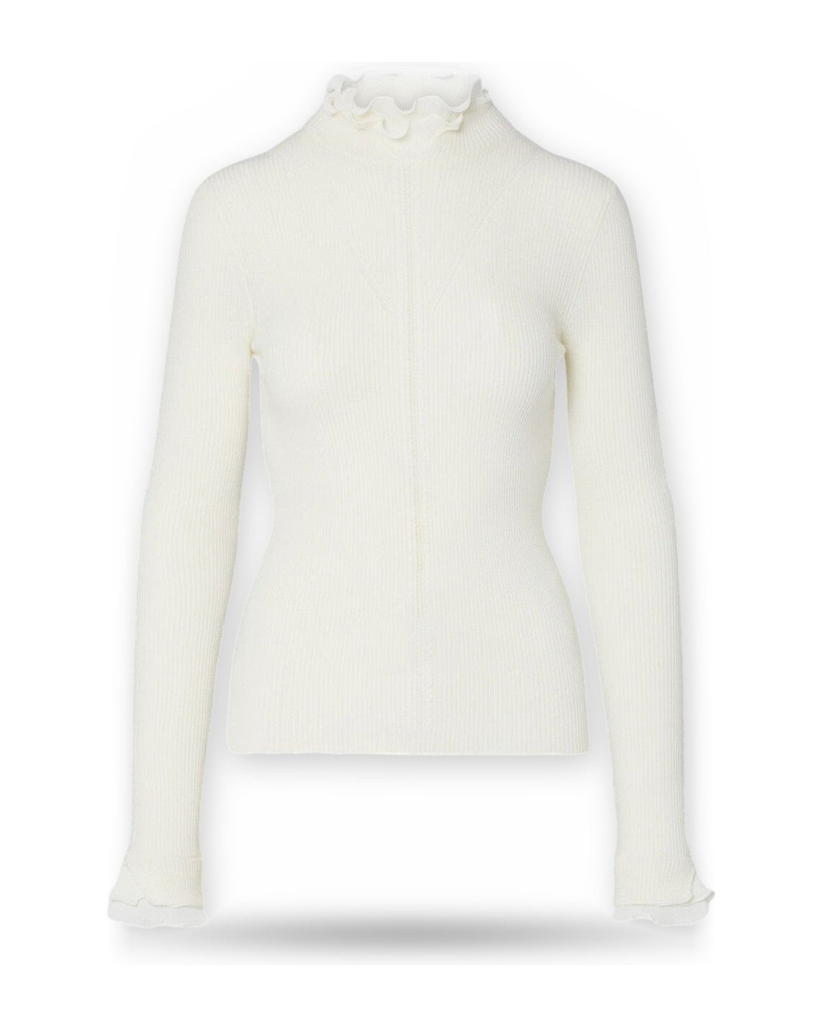 Maglie Donna Liu Jo - Maglia Chiusa M/L Rouches Tess - Bianco