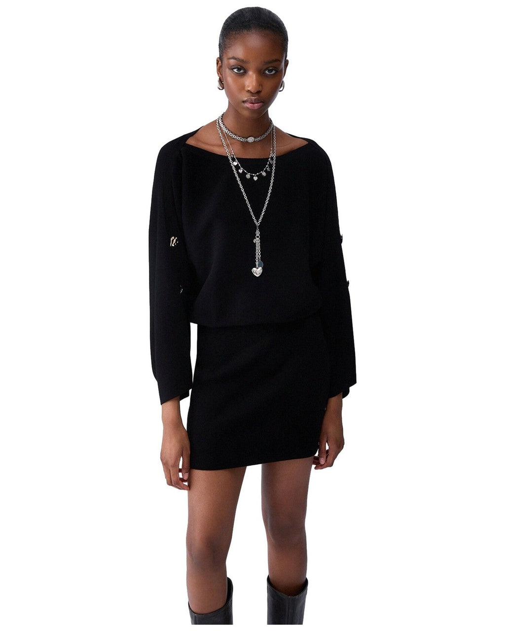 Vestiti casual Donna Liu Jo - Ecs Abito Maglia M/Ampie - Nero