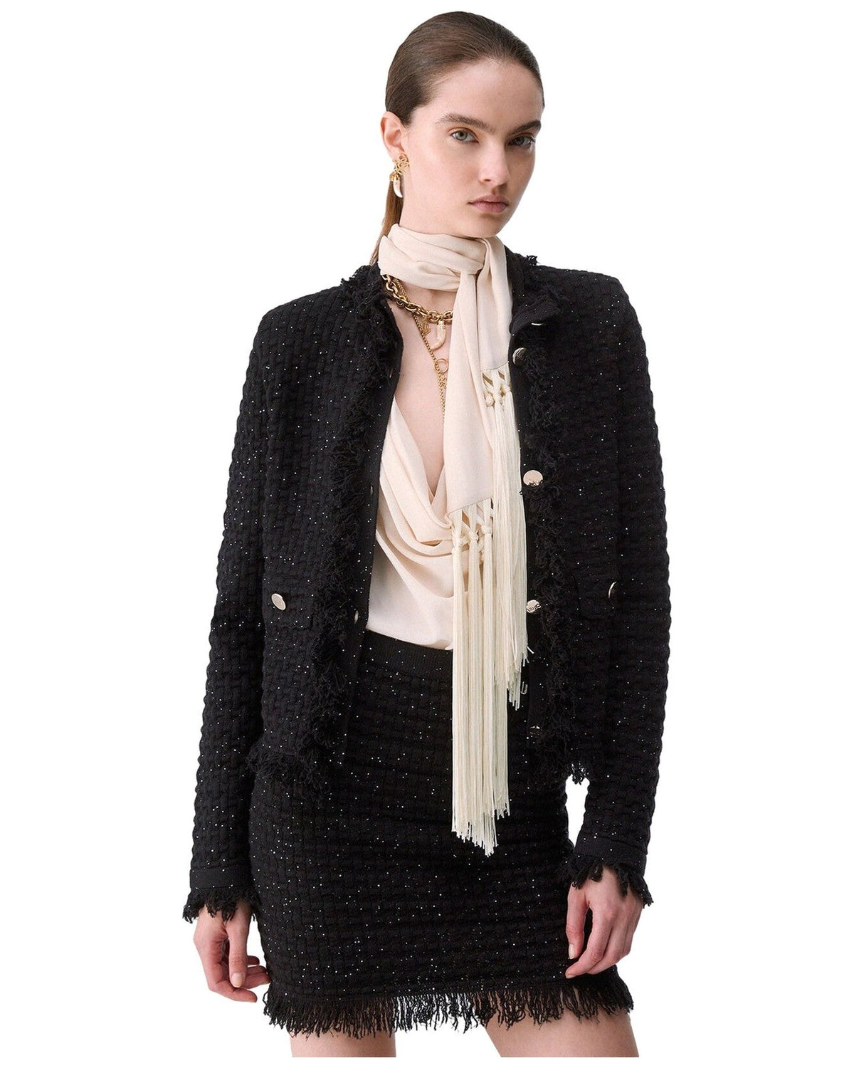 Giacche Donna Liu Jo - Ecs Giacca Maglia M/L Fitted - Nero