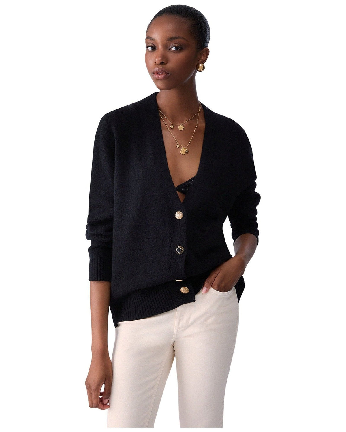 Cardigan Donna Liu Jo - Ecs Maglia Aperta M/L Foderata - Nero