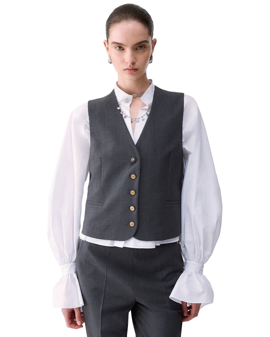Gilet Donna Liu Jo - Gilet Flanella - Grigio