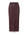 Gonne casual Donna Liu Jo - Knit Longuette Lamé Punto Pizz - Bordeaux