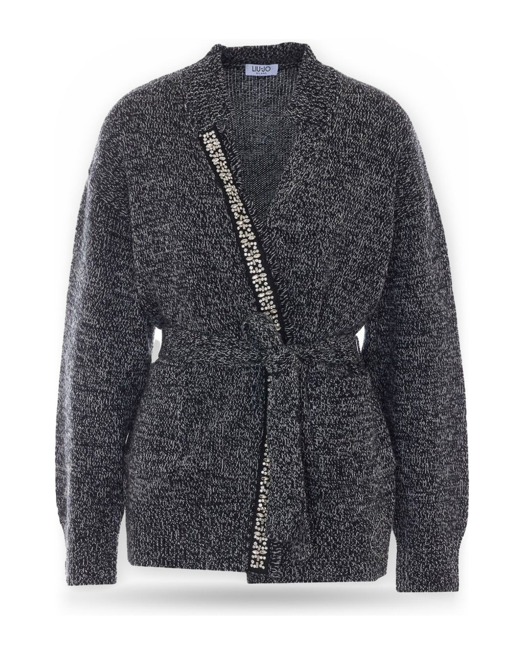 Cardigan Donna Liu Jo - Maglia Aperta M/L Passamaneria - Nero