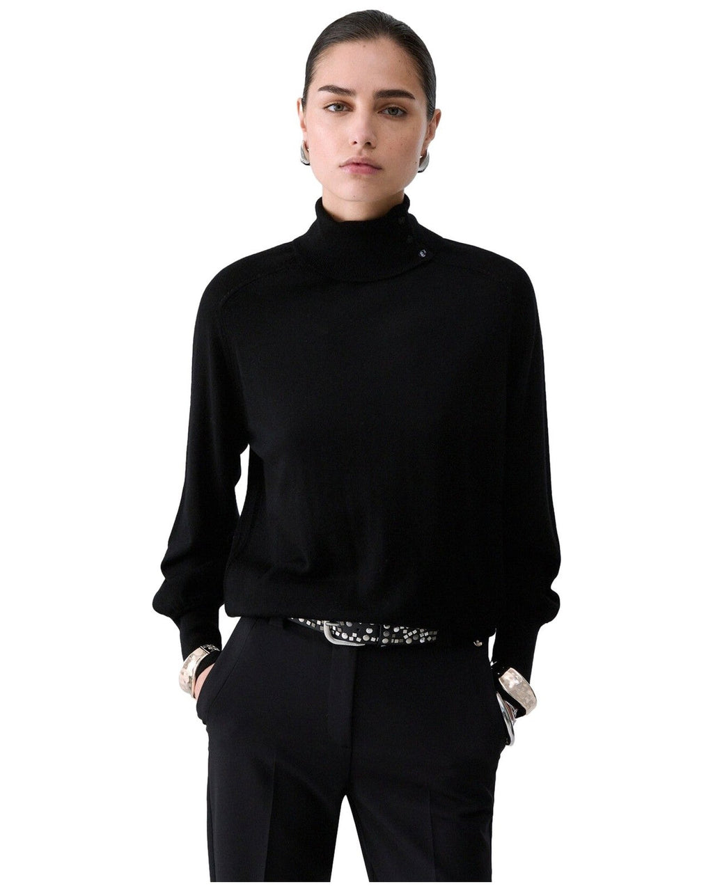 Maglie Donna Liu Jo - Maglia Chiusa M/L C/Bracciale - Nero