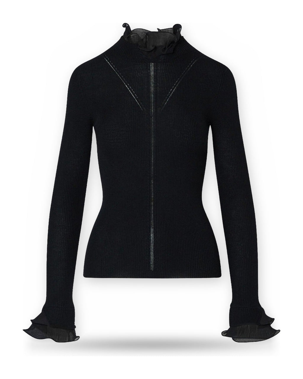 Maglie Donna Liu Jo - Maglia Chiusa M/L Rouches Tess CF6043 - Nero