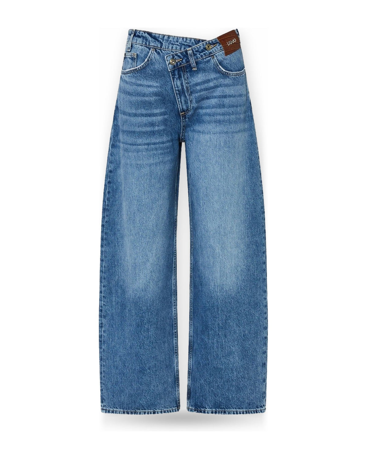 Jeans Donna Liu Jo - Pant.Straight Awry Reg.W. - Blu