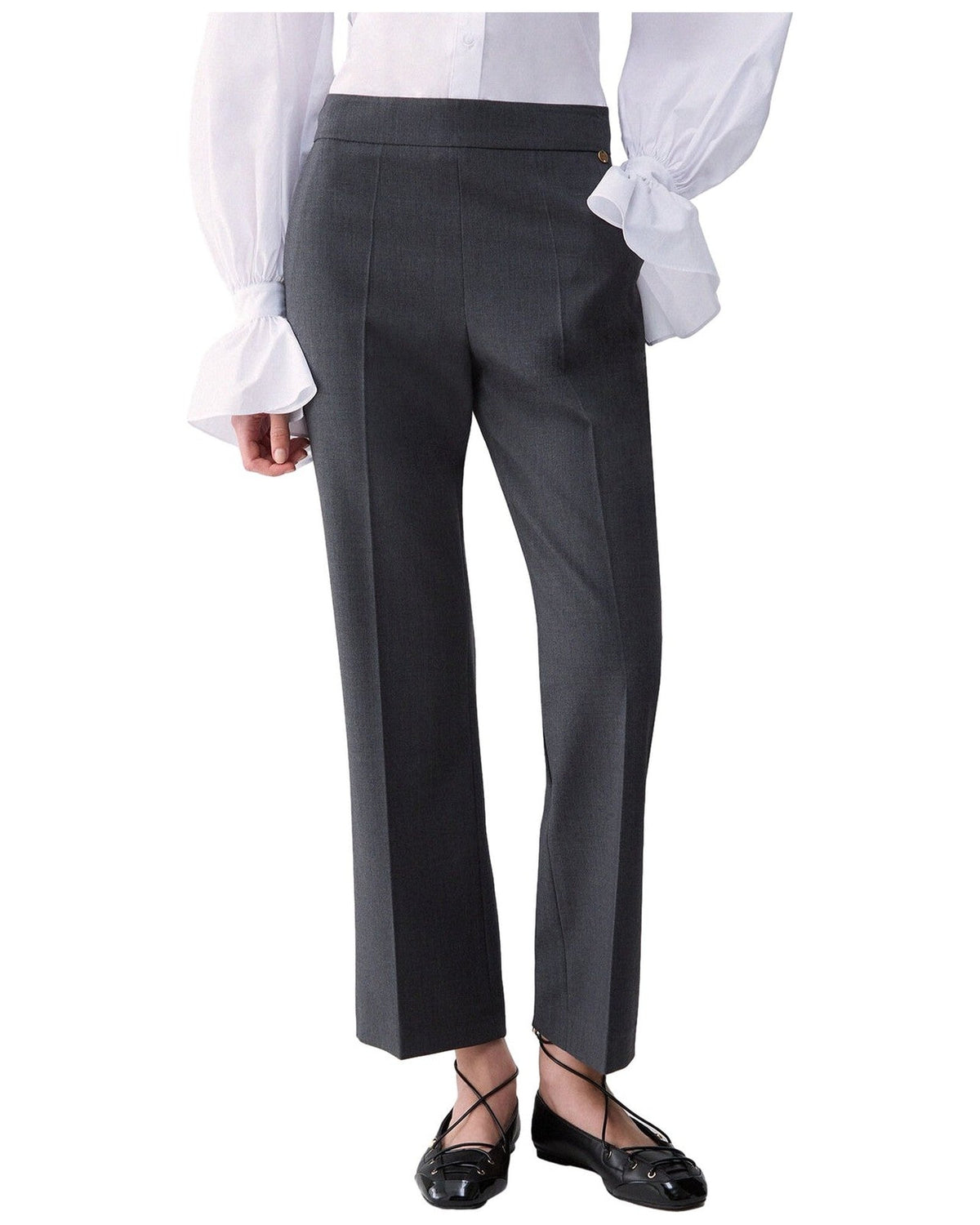 Pantaloni Donna Liu Jo - Pant. Trombetta Flanella - Grigio