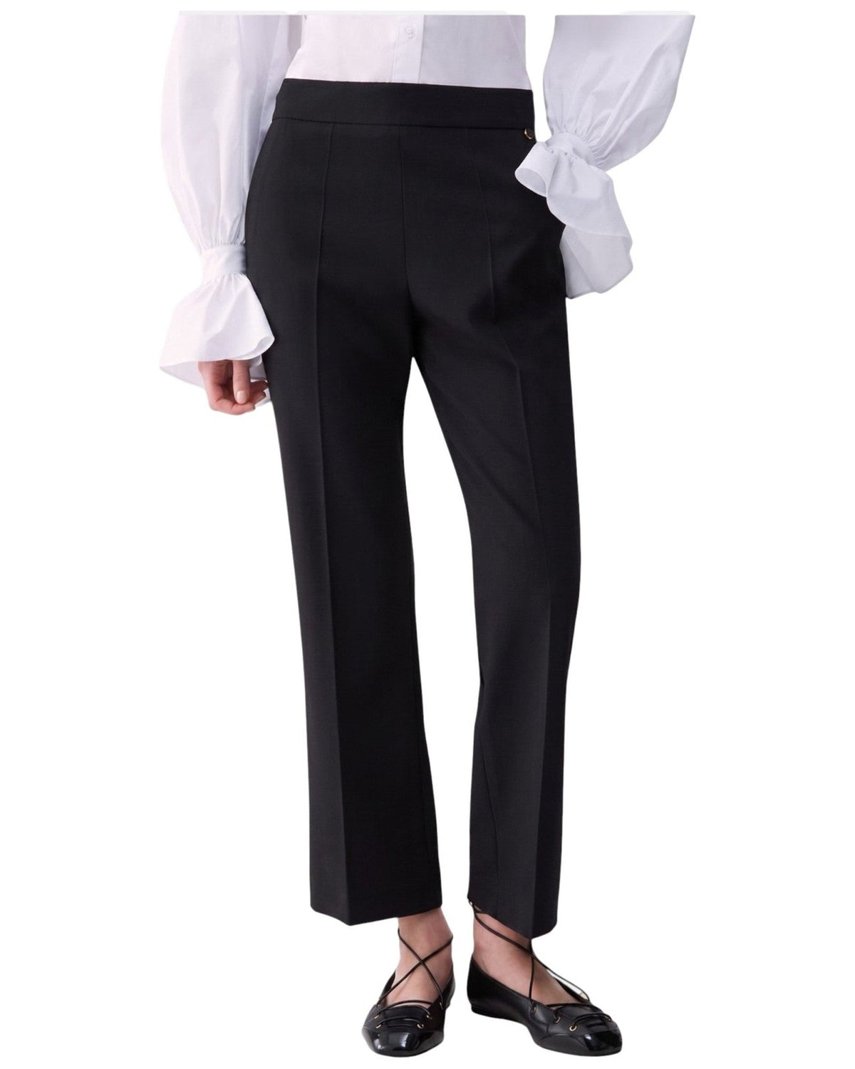 Pantaloni Donna Liu Jo - Pant. Trombetta Flanella - Nero