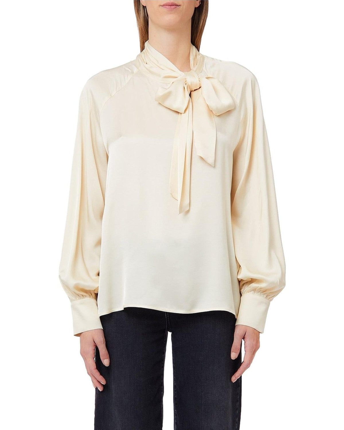 Bluse e camicie Donna Liu Jo - Tunica Satin Con Fusciacca - Panna