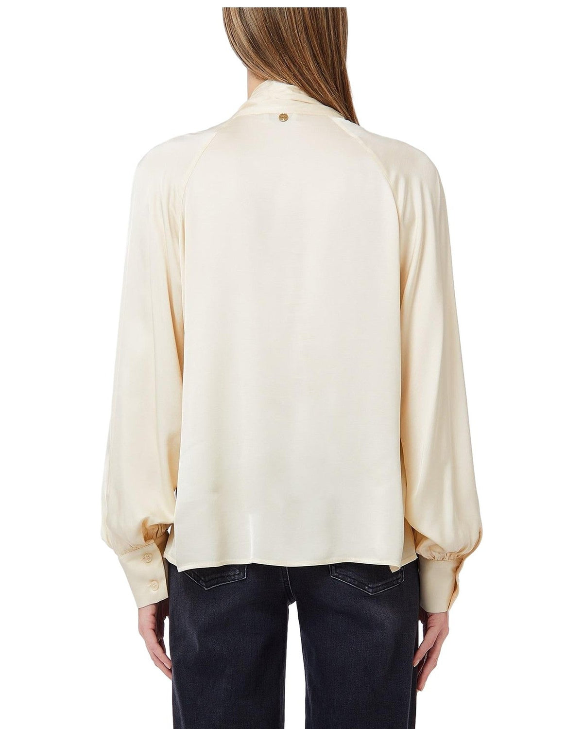 Bluse e camicie Donna Liu Jo - Tunica Satin Con Fusciacca - Panna