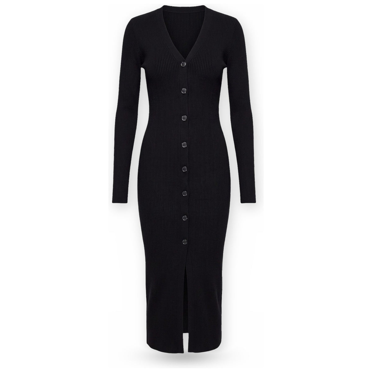 Vestiti casual Donna Liu Jo - Ecs Abito Maglia Long Fit - Nero