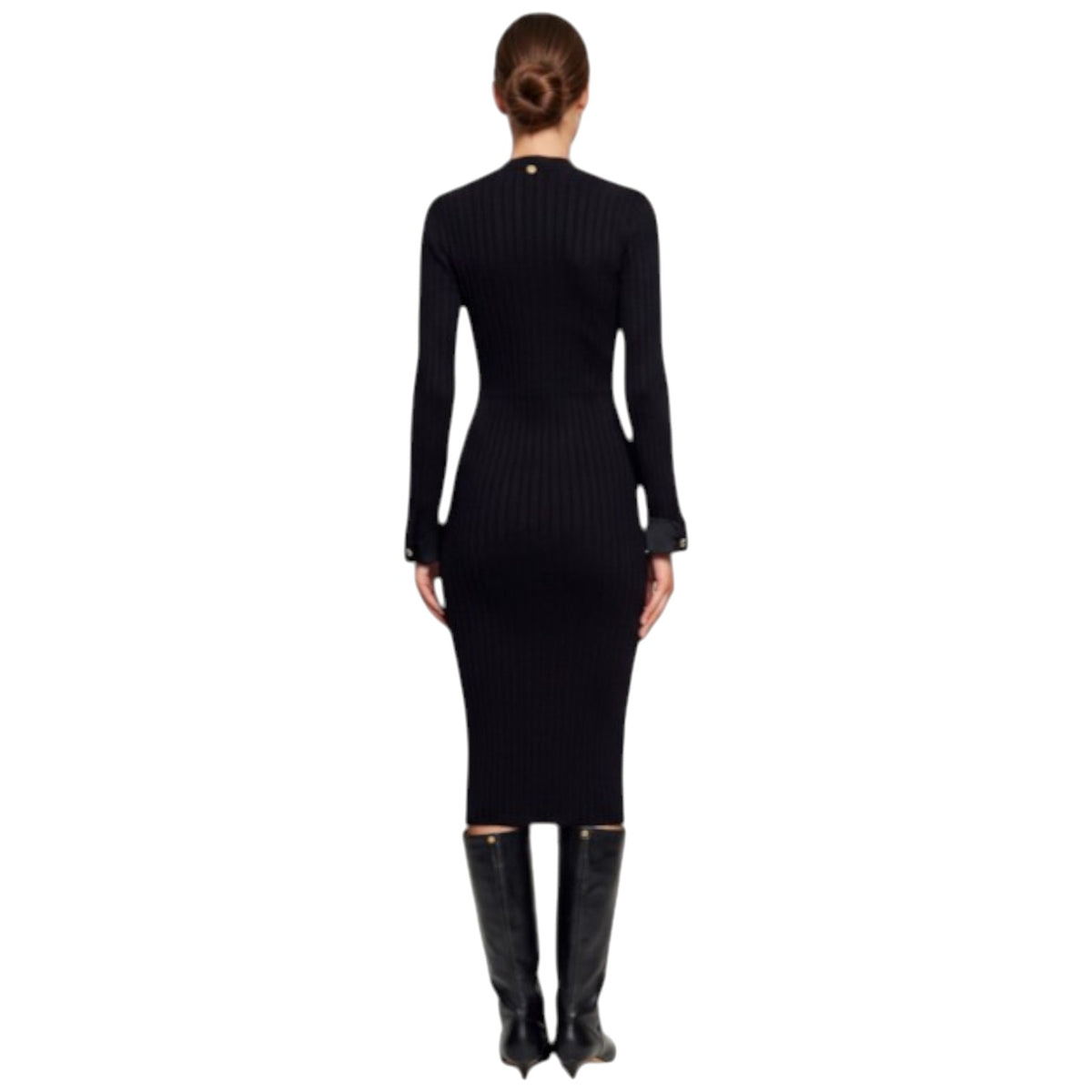 Vestiti casual Donna Liu Jo - Ecs Abito Maglia Long Fit - Nero