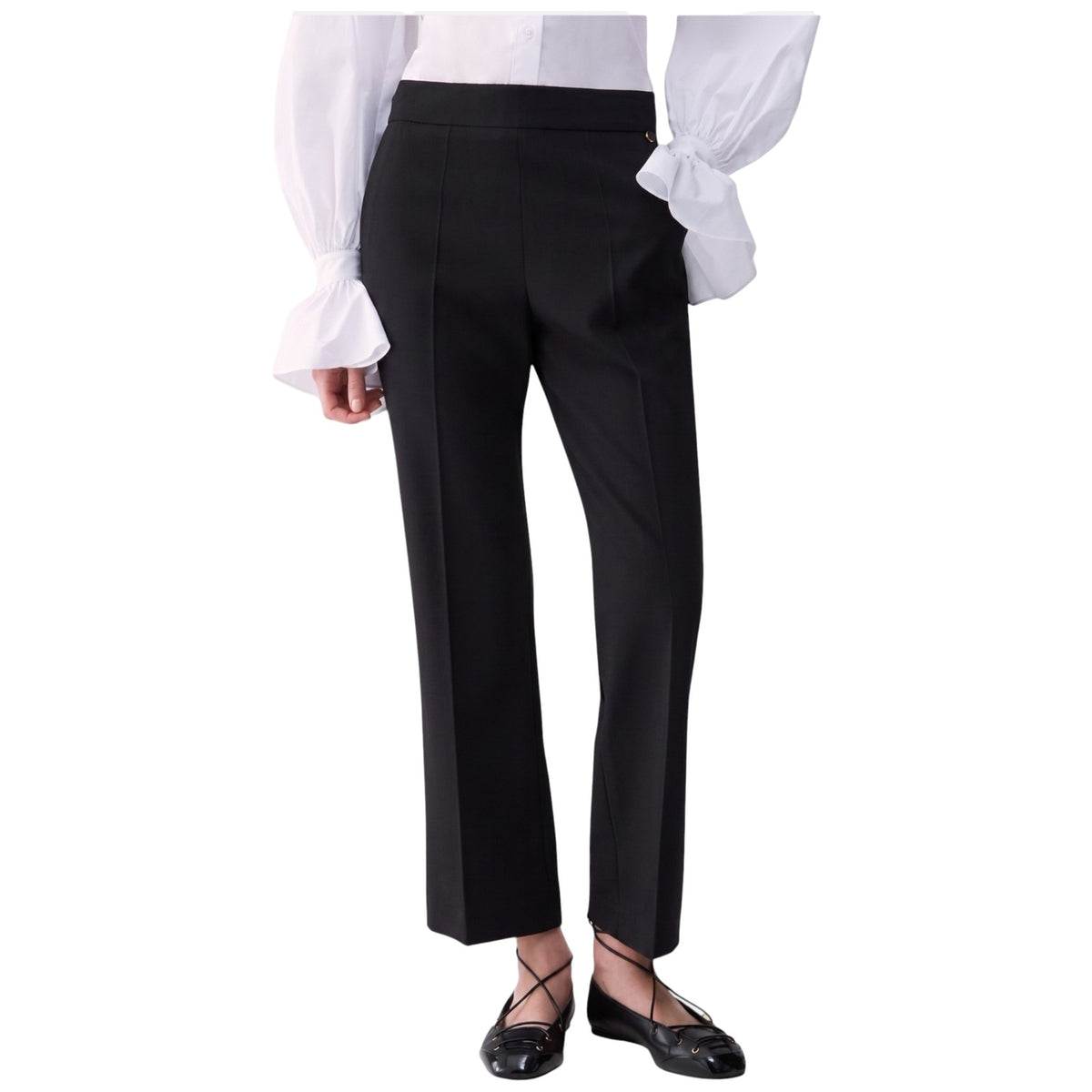 Pantaloni Donna Liu Jo - Pant. Trombetta Flanella - Nero