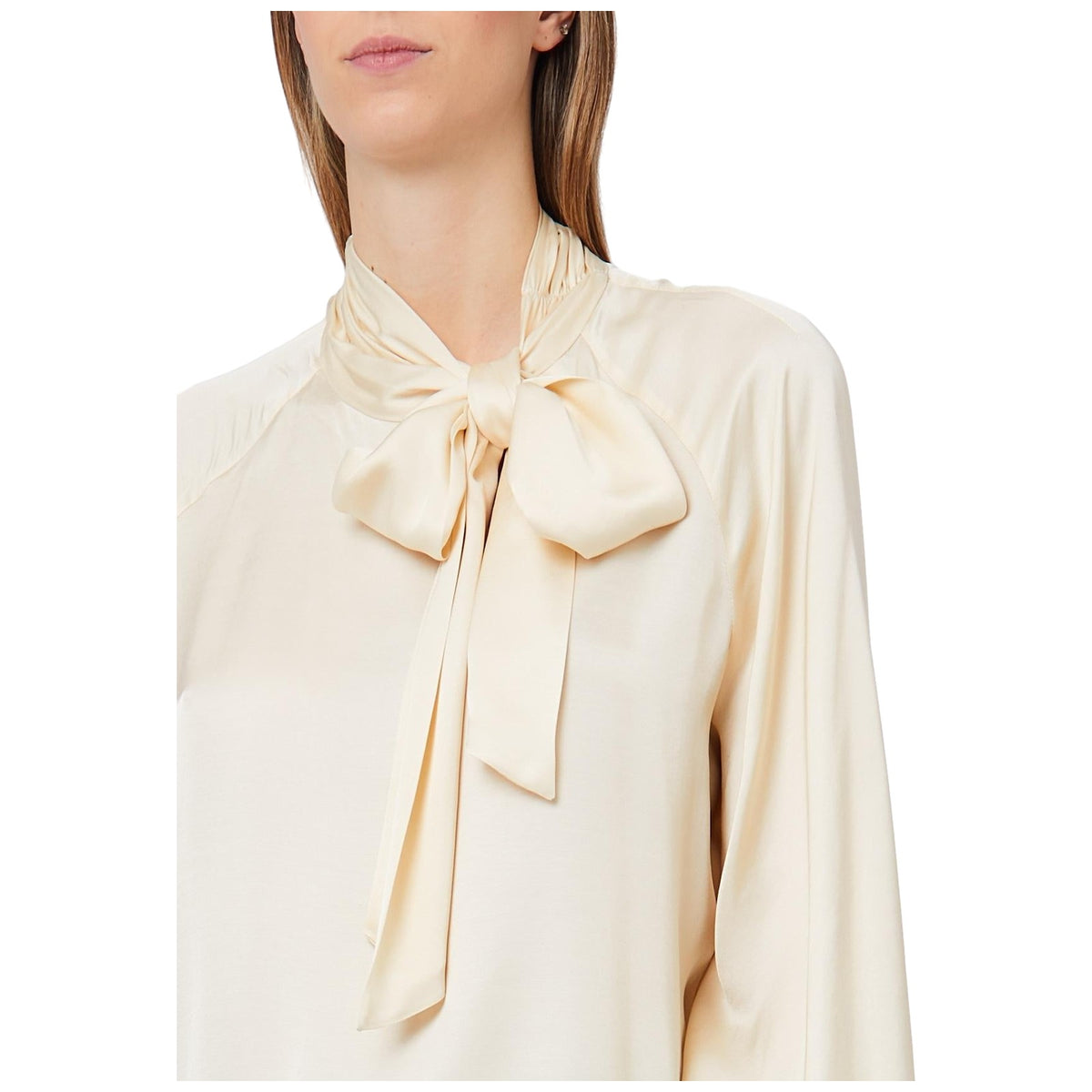 Bluse e camicie Donna Liu Jo - Tunica Satin Con Fusciacca - Panna