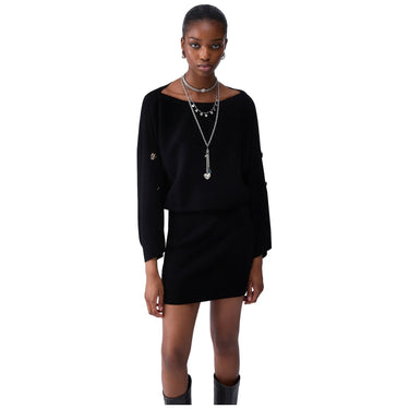 Vestiti casual Donna Liu Jo - Ecs Abito Maglia M/Ampie - Nero
