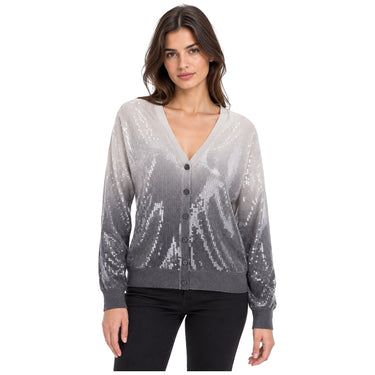 Maglie Donna Liu Jo - Ecs Maglia Aperta Shaded Print - Grigio