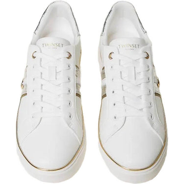 Sneaker Donna Twinset - Sneaker In Pelle - Bianco-Gianni Foti