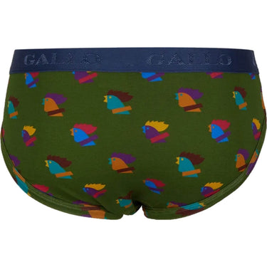 Slip Uomo Gallo - Uomo Slip Stampa Galletti - Verde-Gianni Foti