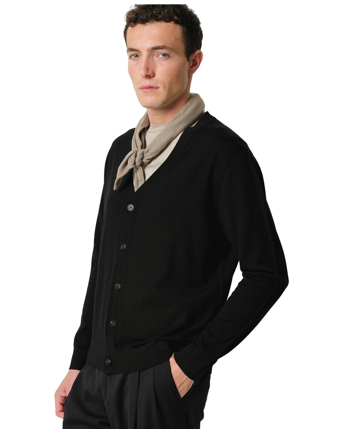 Cardigan Uomo Manuel Ritz - Maglia Cardigan 4132M506 - Nero
