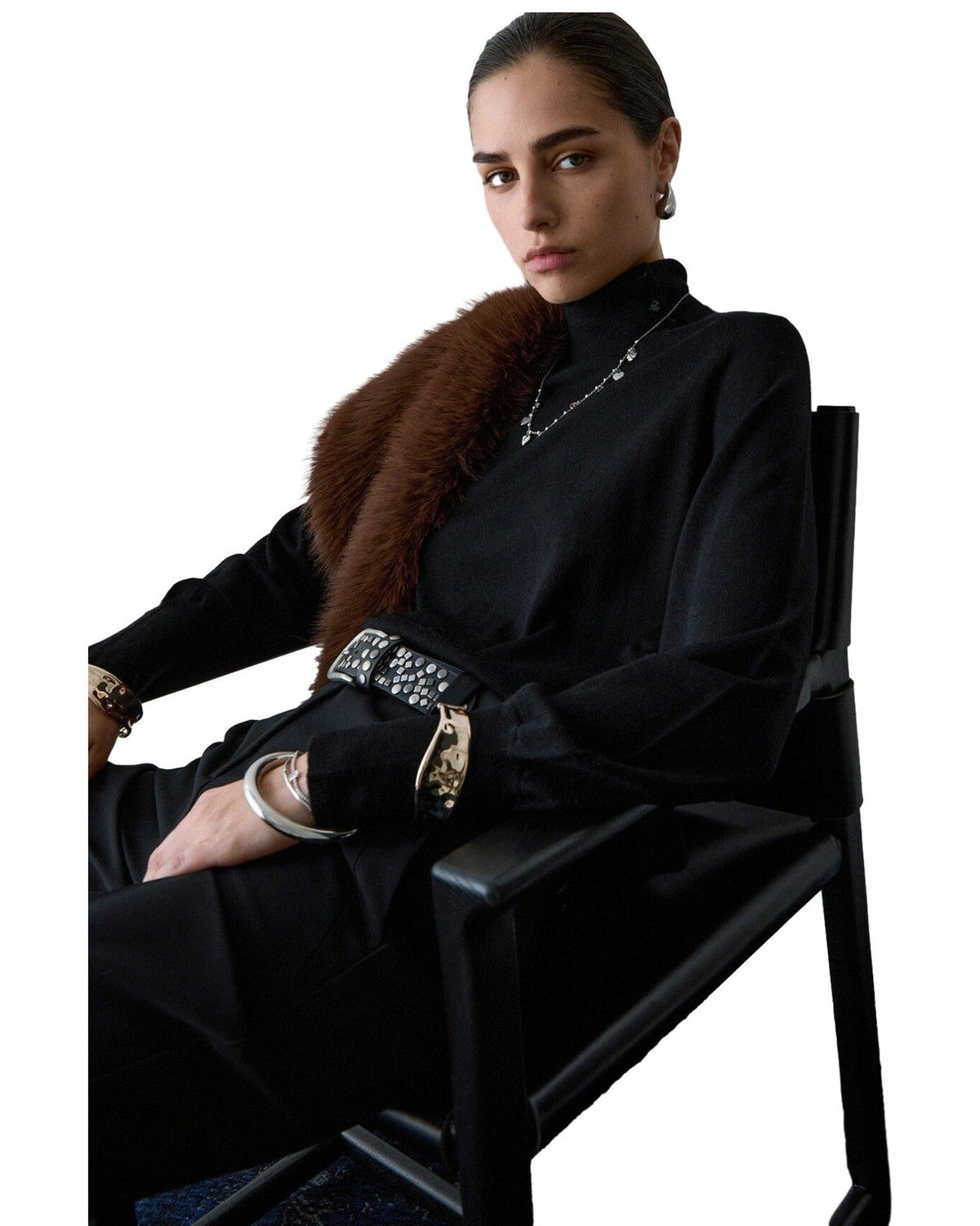 Maglie Donna Liu Jo - Maglia Chiusa M/L C/Bracciale - Nero