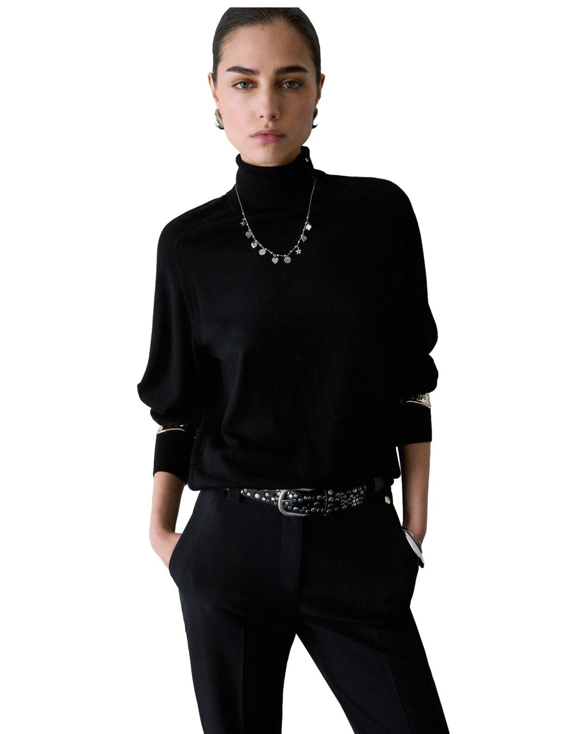 Maglie Donna Liu Jo - Maglia Chiusa M/L C/Bracciale - Nero