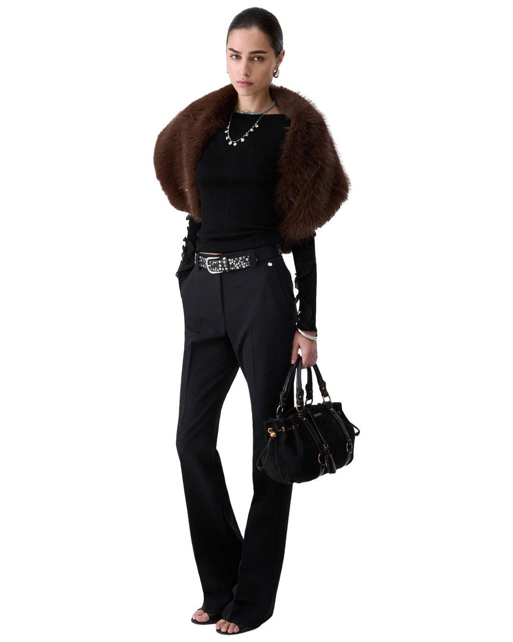 Maglie Donna Liu Jo - Maglia Chiusa M/L Rouches Tess CF6042 - Nero