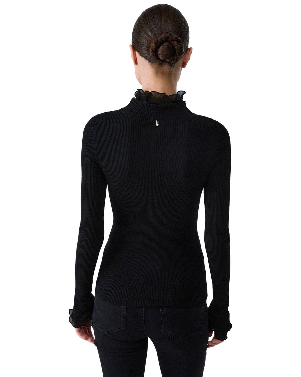 Maglie Donna Liu Jo - Maglia Chiusa M/L Rouches Tess CF6043 - Nero