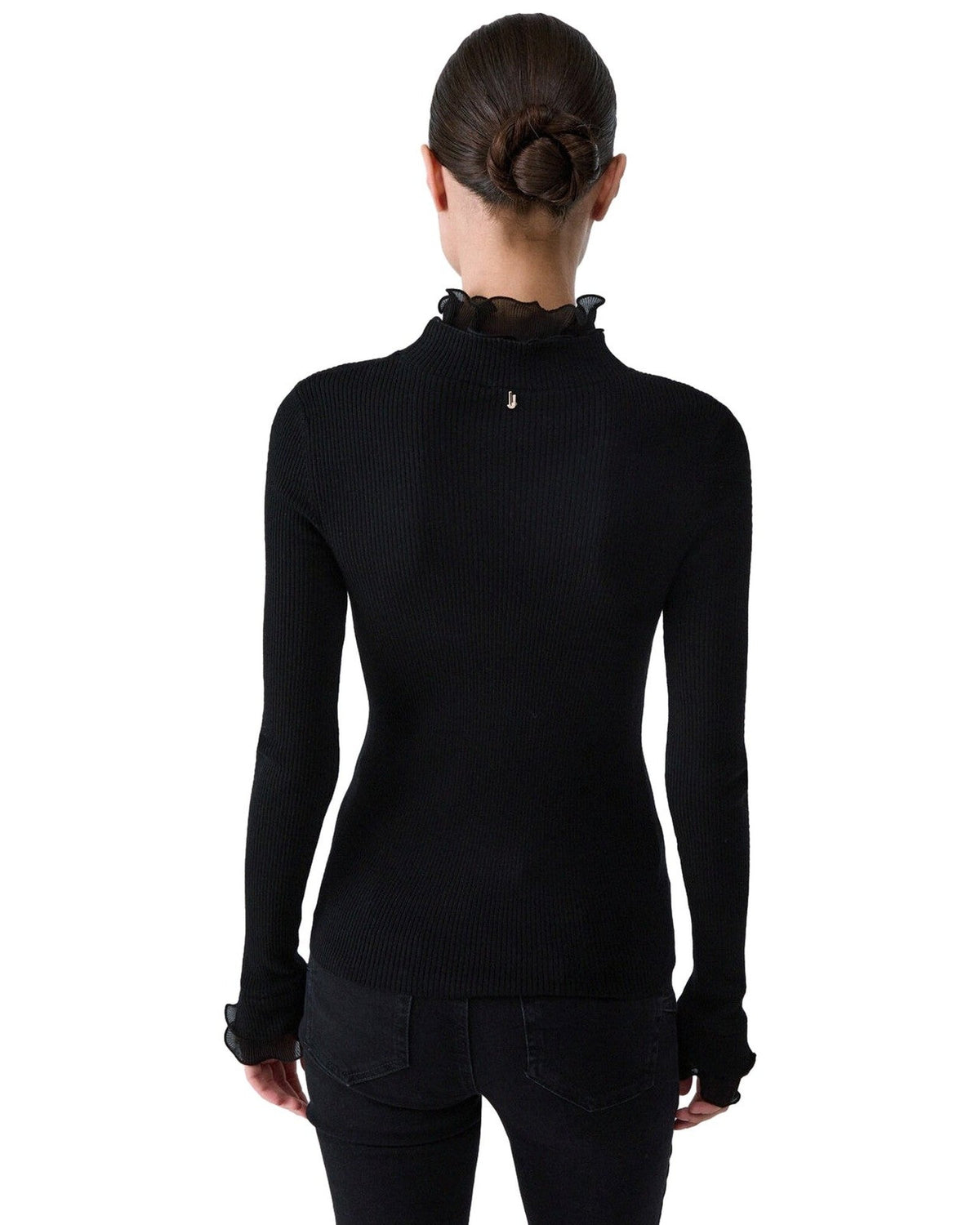 Maglie Donna Liu Jo - Maglia Chiusa M/L Rouches Tess CF6043 - Nero