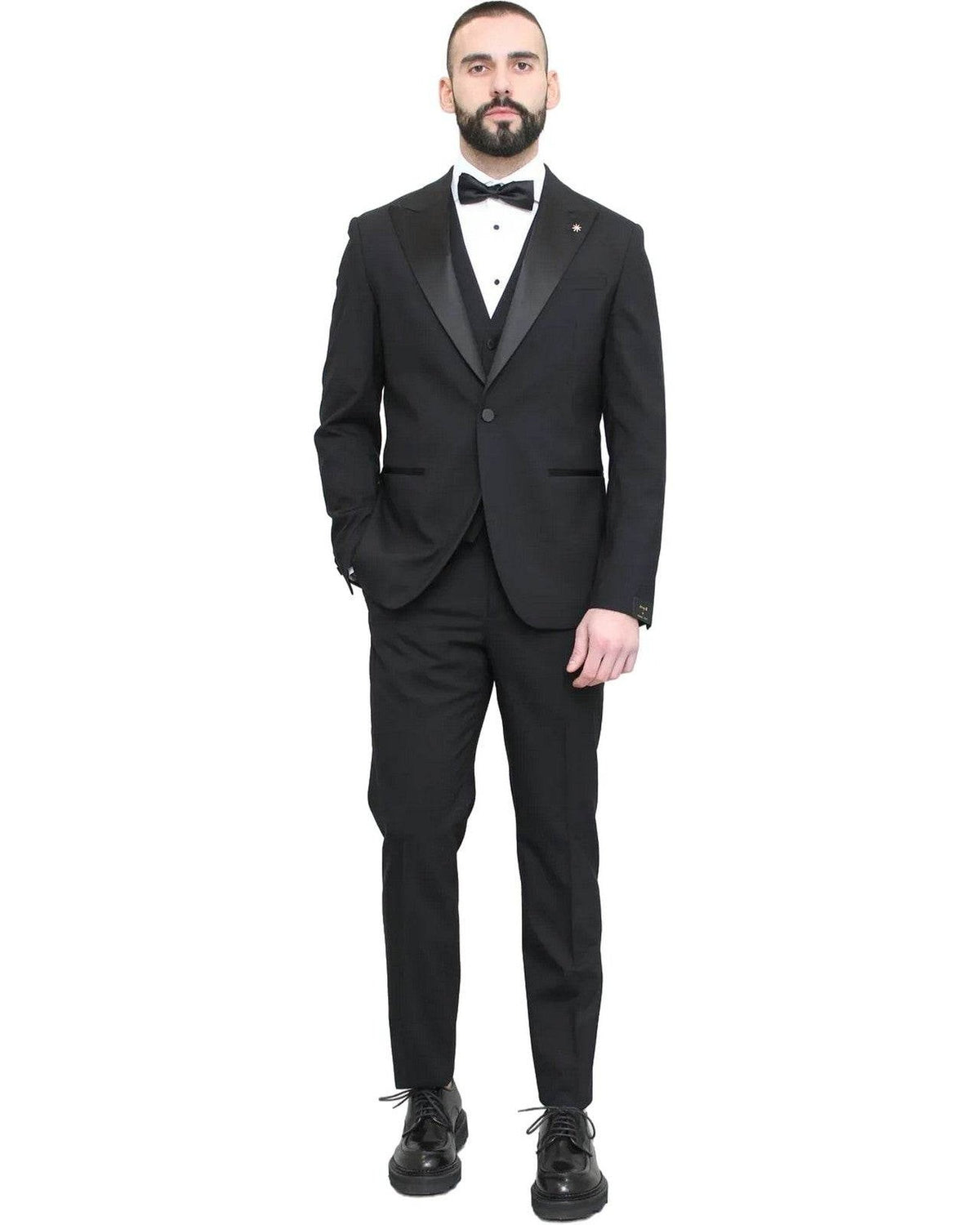 Abiti Uomo Manuel Ritz - Abito Con Gilet - Nero