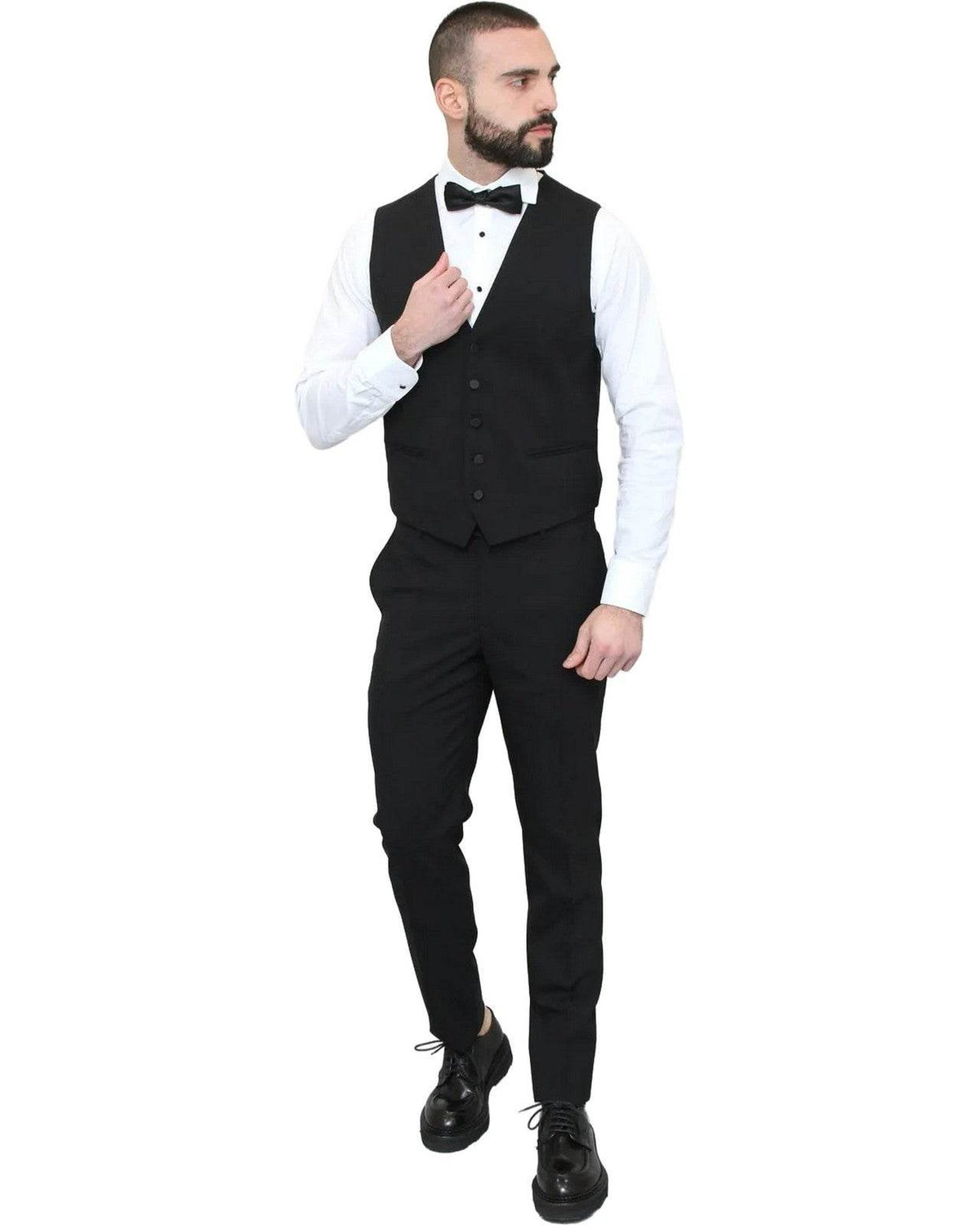 Abiti Uomo Manuel Ritz - Abito Con Gilet - Nero