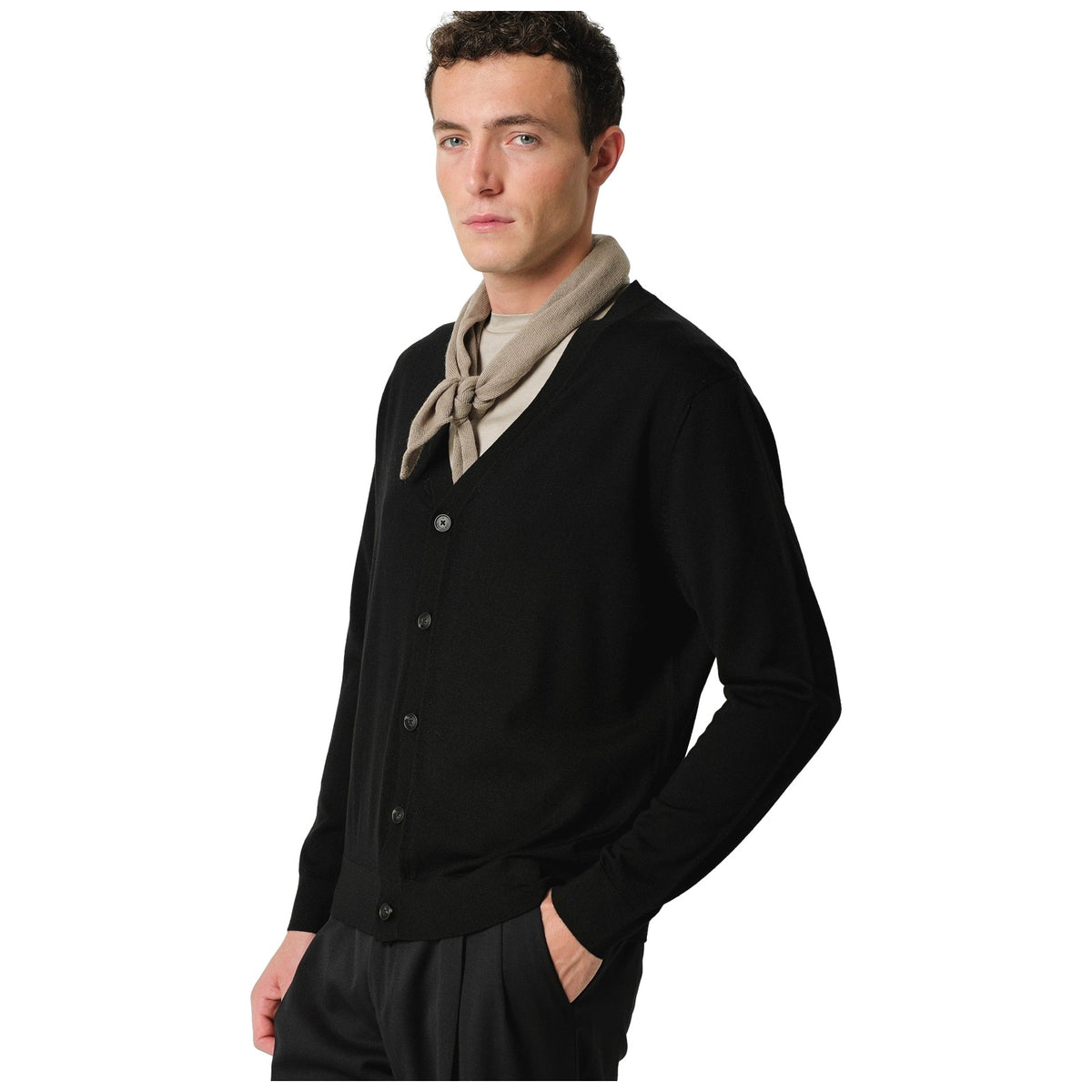 Cardigan Uomo Manuel Ritz - Maglia Cardigan 4132M506 - Nero
