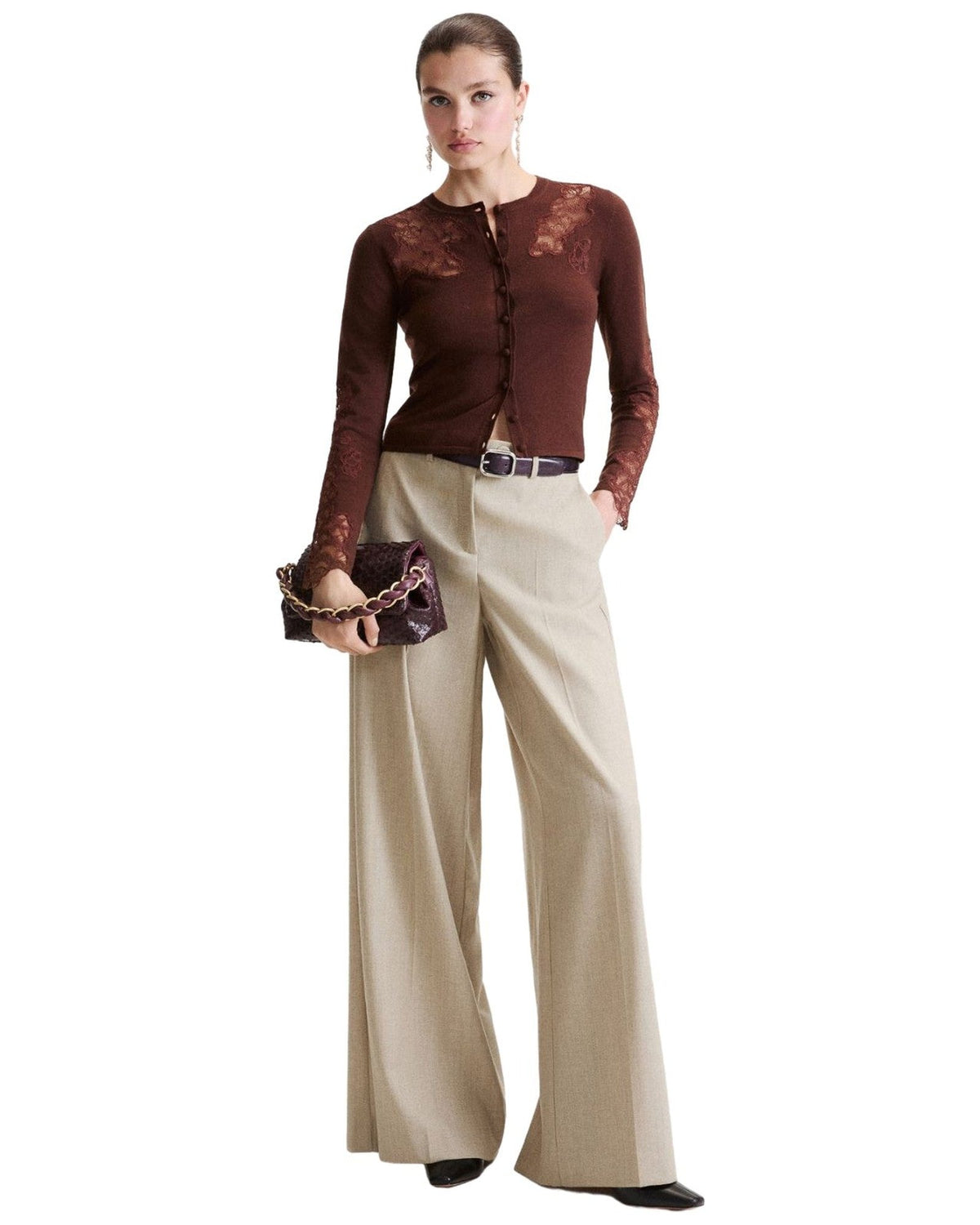Cardigan Donna Marella - MLLCARIOCA - Marrone