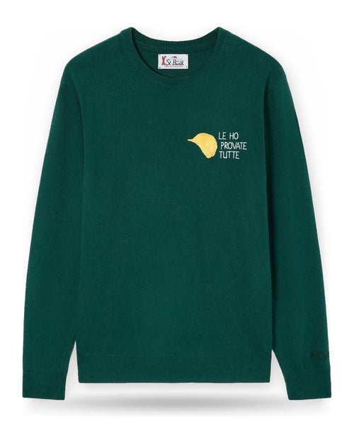 Maglioni Uomo Mc2 Saint Barth - Crew Neck Light Sweater Amica Chips Provate 51 - Verde
