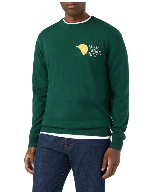 Maglioni Uomo Mc2 Saint Barth - Crew Neck Light Sweater Amica Chips Provate 51 - Verde