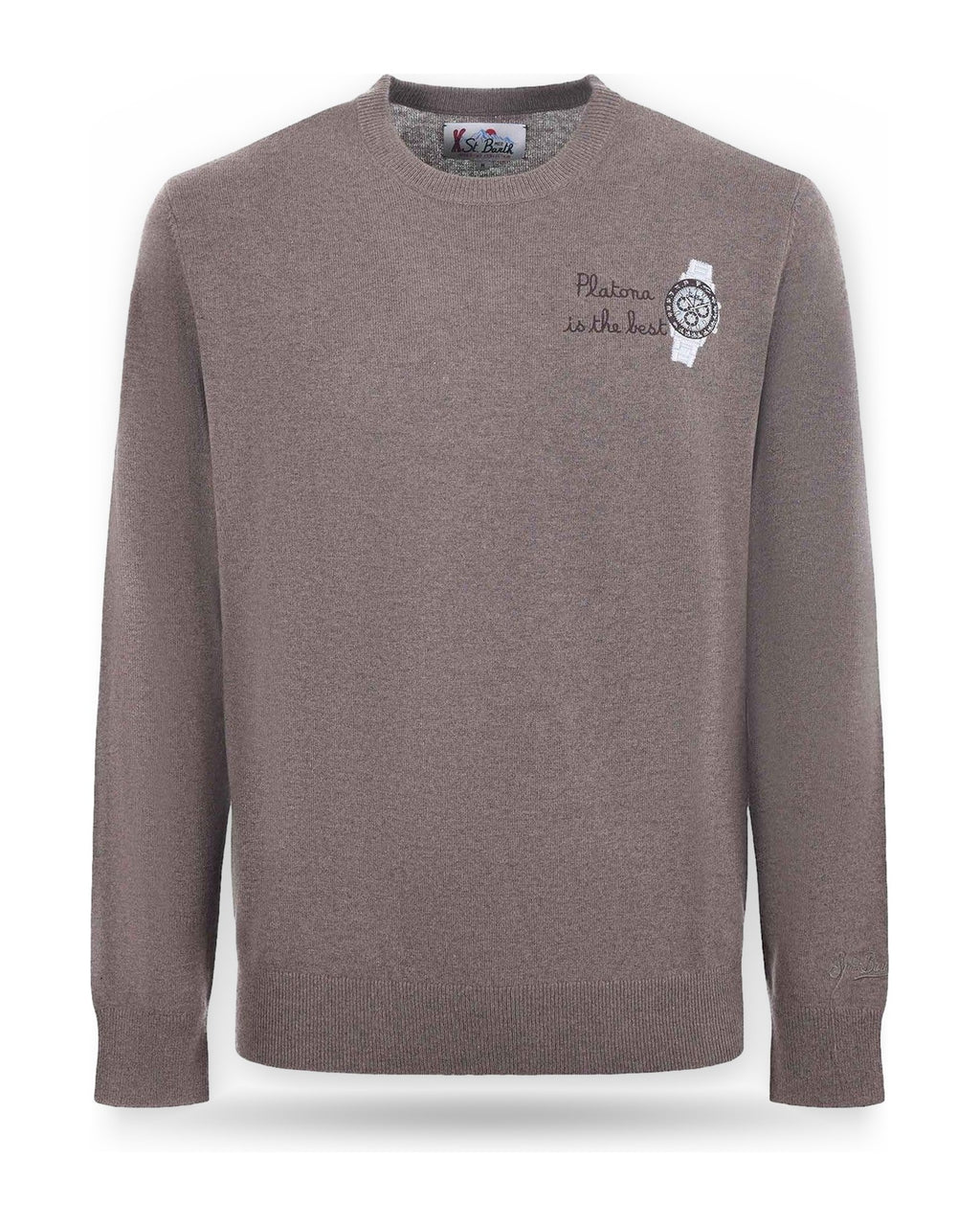 Maglioni Uomo Mc2 Saint Barth - Crew Neck Light Sweater Best Watch 13 - Tortora