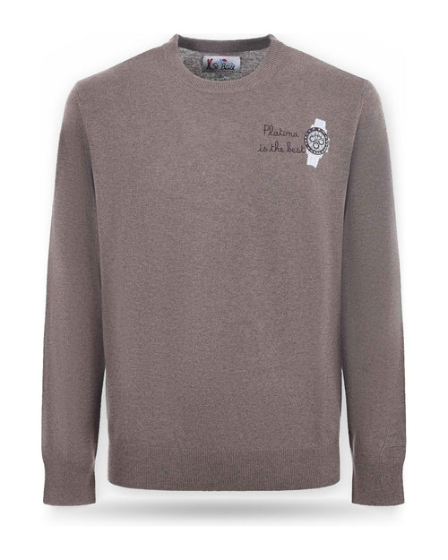Maglioni Uomo Mc2 Saint Barth - Crew Neck Light Sweater Best Watch 13 - Tortora