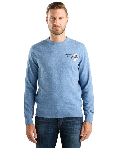 Maglioni Uomo Mc2 Saint Barth - Crew Neck Light Sweater Ghosting Champ 33 - Azzurro