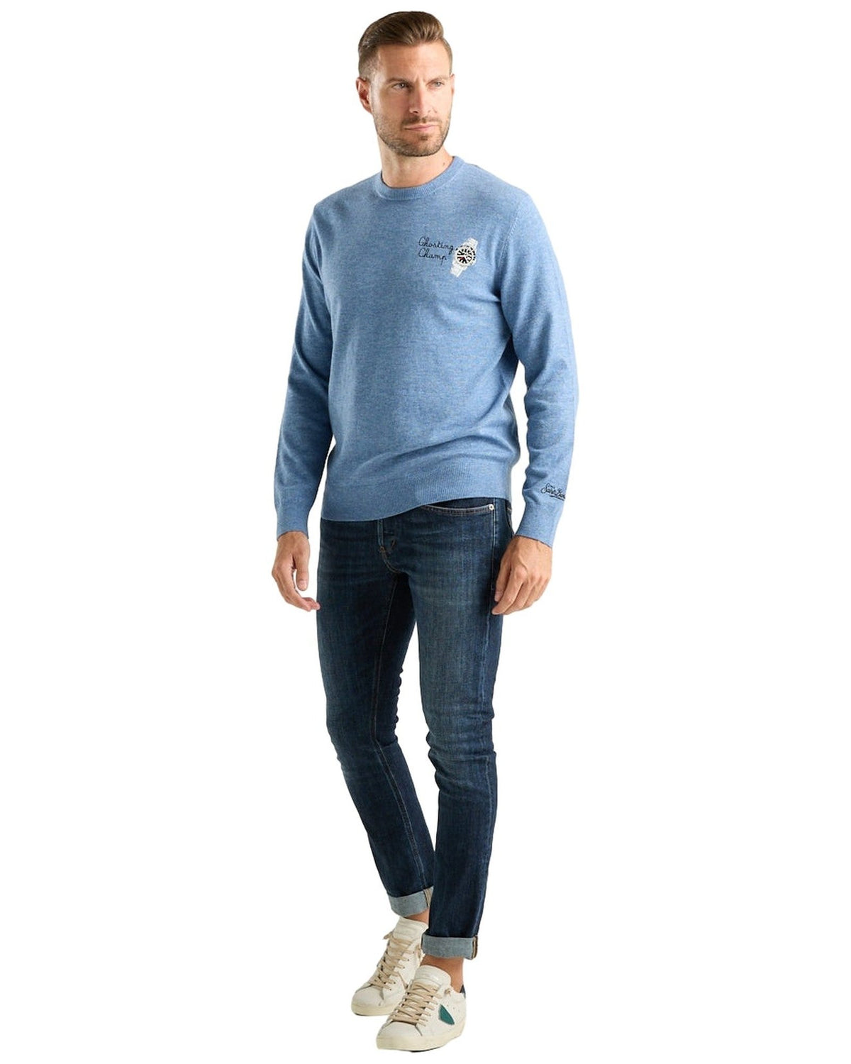 Maglioni Uomo Mc2 Saint Barth - Crew Neck Light Sweater Ghosting Champ 33 - Multicolore