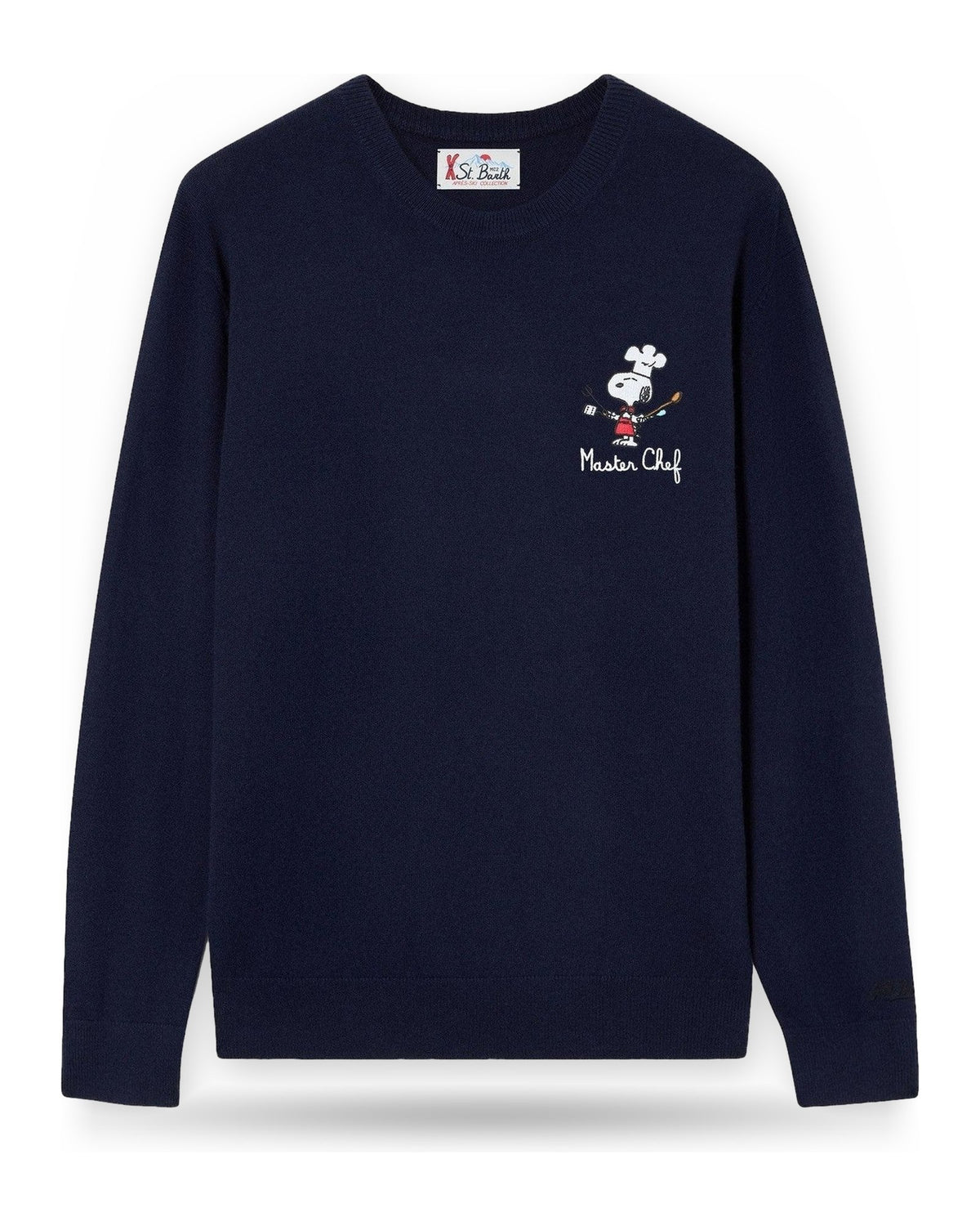 Maglioni Uomo Mc2 Saint Barth - Crew Neck Light Sweater Snoopy Master Chef Mini 61 - Blu Navy