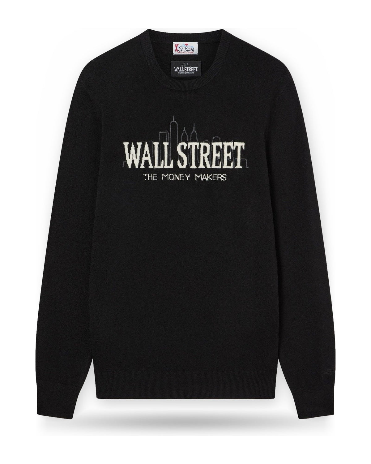 Maglioni Uomo Mc2 Saint Barth - Crew Neck Light Sweater Wall Street 00 - Nero