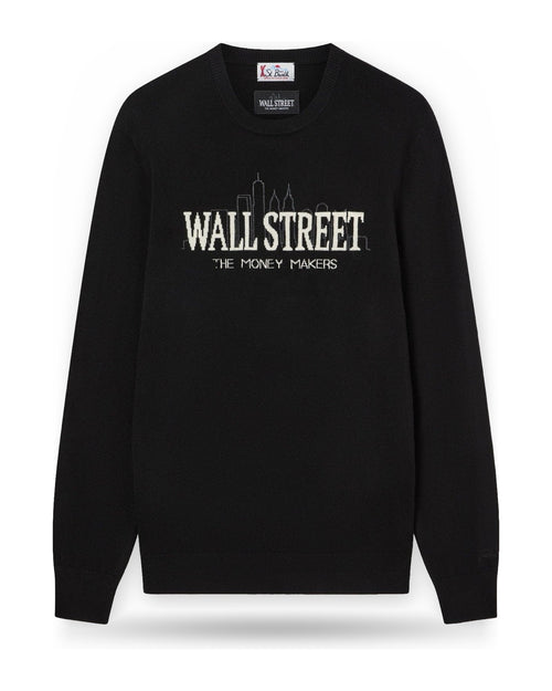 Maglioni Uomo Mc2 Saint Barth - Crew Neck Light Sweater Wall Street 00 - Nero