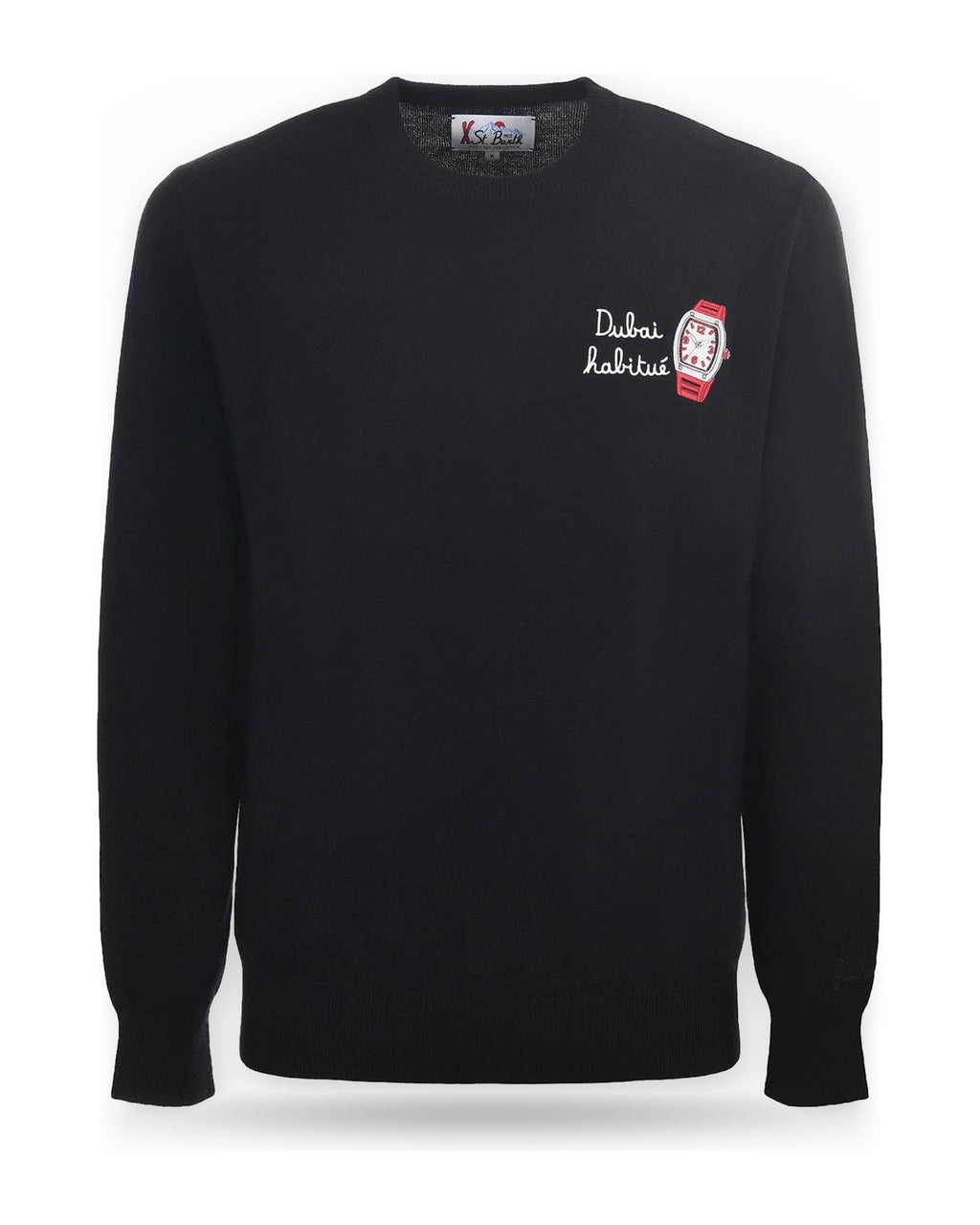 Maglioni Uomo Mc2 Saint Barth - Crew Neck Light Sweater Watch Dubai 00 - Nero