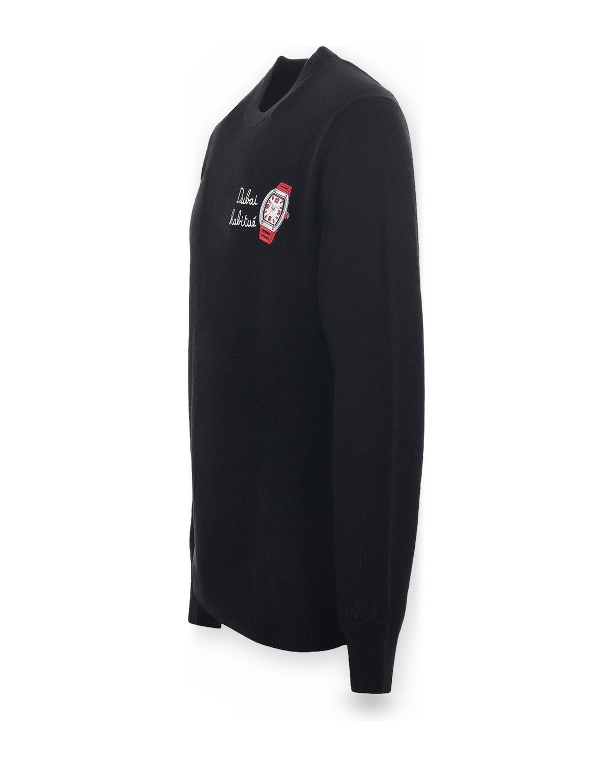 Maglioni Uomo Mc2 Saint Barth - Crew Neck Light Sweater Watch Dubai 00 - Nero