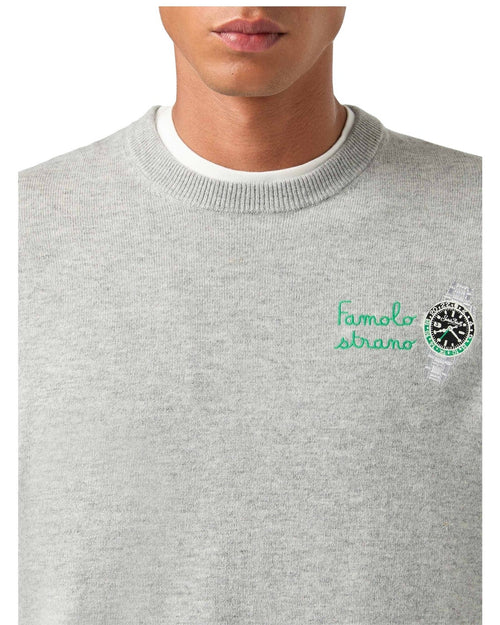 Maglioni Uomo Mc2 Saint Barth - Crew Neck Light Sweater Watch Strano 15ML - Grigio