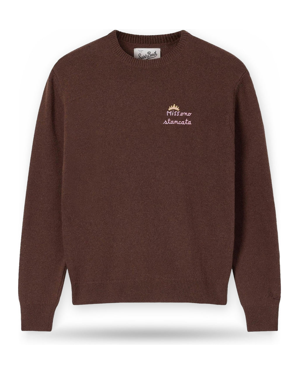 Maglioni Donna Mc2 Saint Barth - Crewneck Jumper Miss Stancata 18 - Marrone