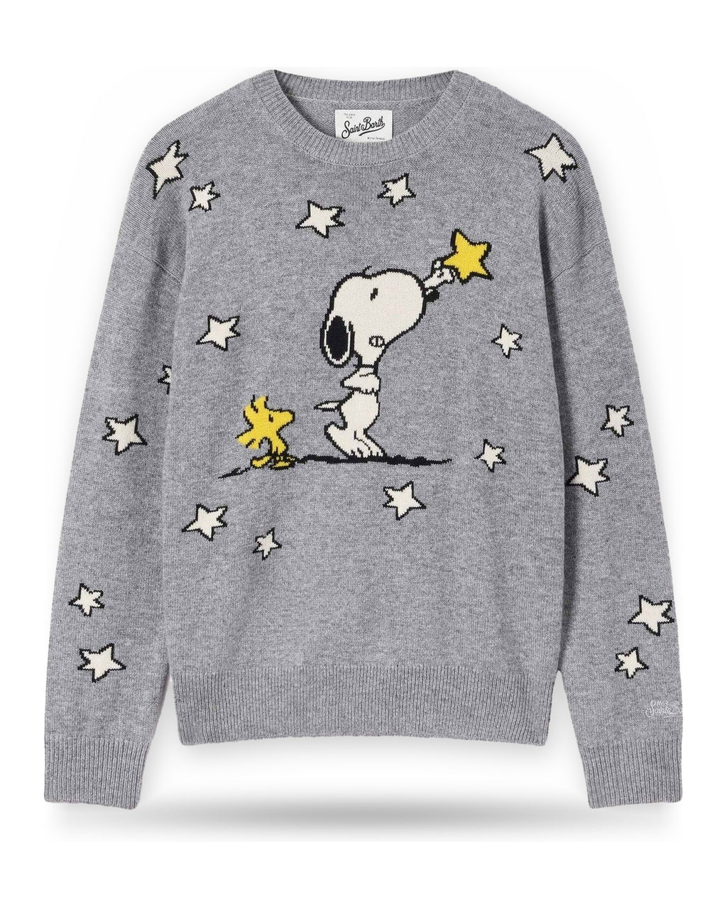 Maglioni Donna Mc2 Saint Barth - Crewneck Sweater Peanuts Touching Stars 15M - Grigio