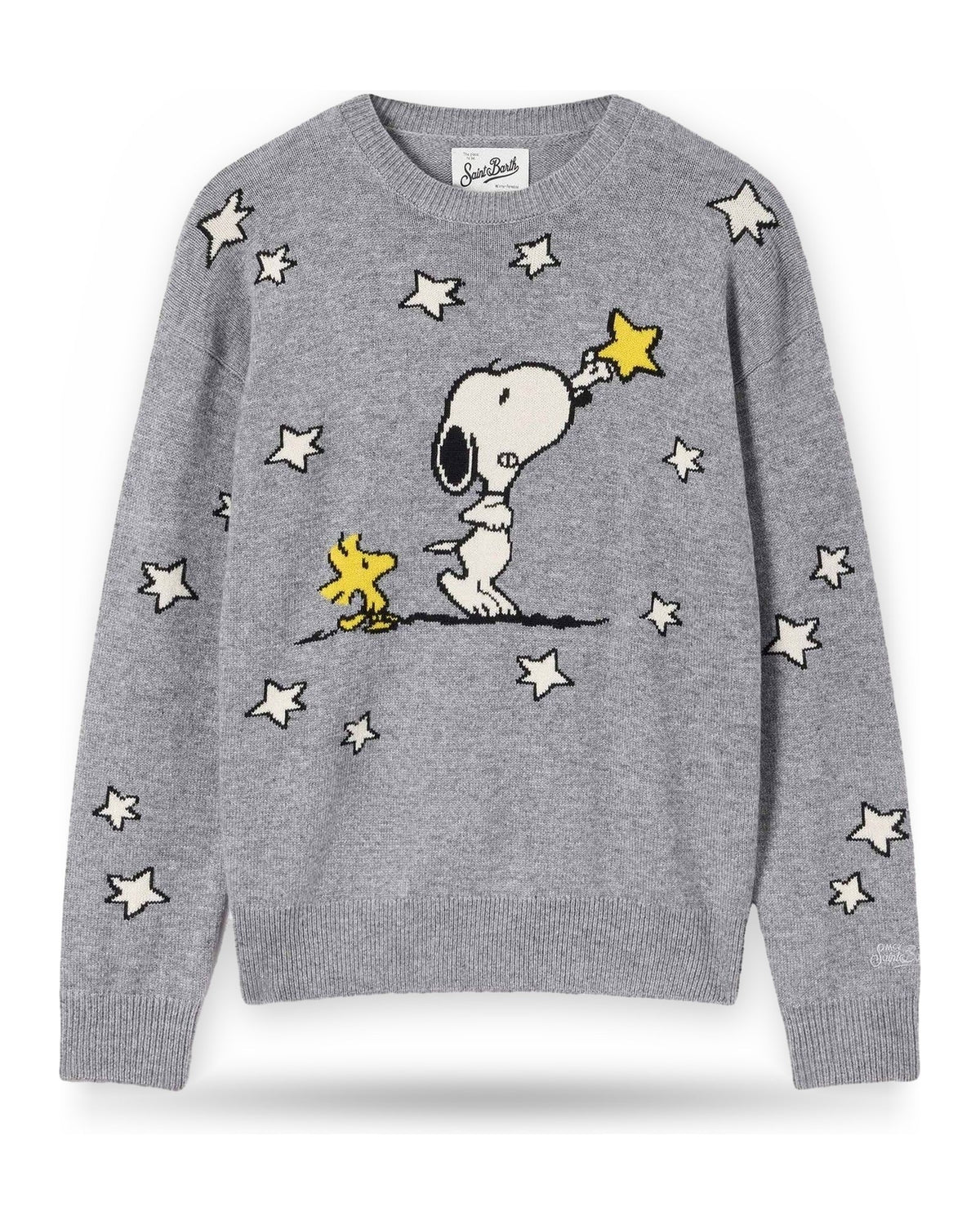Maglioni Donna Mc2 Saint Barth - Crewneck Sweater Peanuts Touching Stars 15M - Grigio