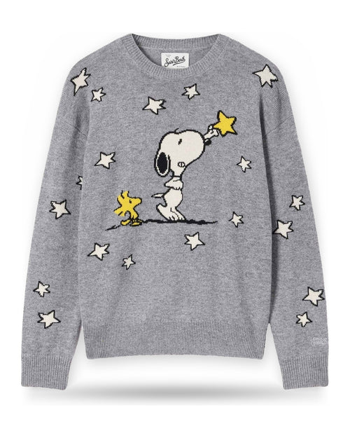 Maglioni Donna Mc2 Saint Barth - Crewneck Sweater Peanuts Touching Stars 15M - Grigio